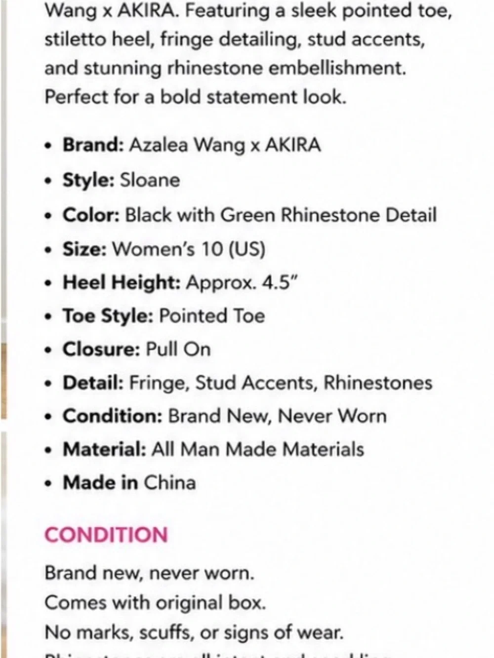 Azalea Wang x AKIRA Black Fringe Rhinestone Over-the-Knee Stiletto Boots